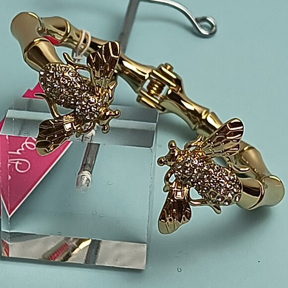 Lilly Pulitzer Bee-Utifull Bracelet Gold Metalli Casual Statement Party Cocktail - Picture 5 of 7